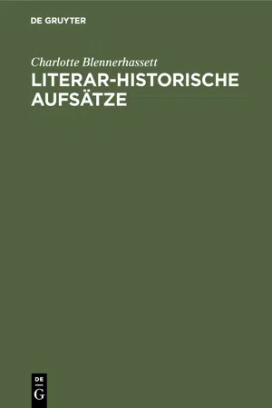 Literar-Historische Aufsätze