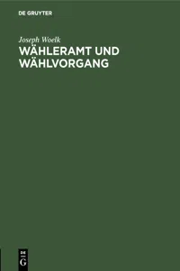 Wähleramt und Wählvorgang_cover