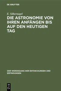 Die Astronomie von ihren Anfängen bis auf den heutigen Tag_cover