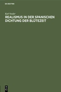 Realismus in der spanischen Dichtung der Blütezeit_cover