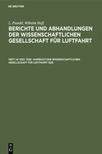 Jahrbuch der Wissenschaftlichen Gesellschaft für Luftfahrt 1926_cover