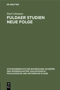 Fuldaer Studien Neue Folge_cover