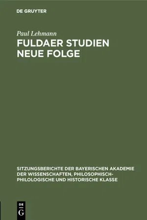 Fuldaer Studien Neue Folge