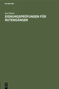 Eignungsprüfungen für Rutengänger_cover