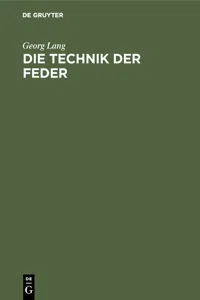 Die Technik der Feder_cover