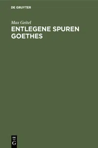 Entlegene Spuren Goethes_cover