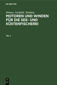 Dittmer; Lieckfeld; Romberg: Motoren und Winden für die See- und Küstenfischerei. Teil 2_cover