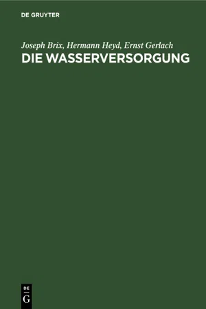 Die Wasserversorgung