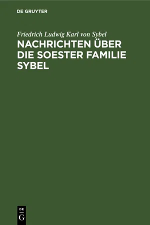 Nachrichten über die Soester Familie Sybel