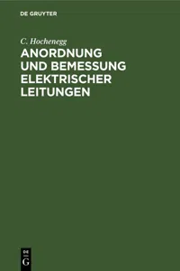 Anordnung und Bemessung elektrischer Leitungen_cover