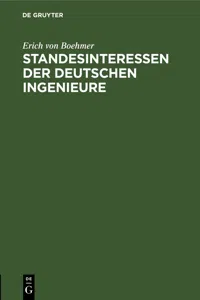 Standesinteressen der deutschen Ingenieure_cover