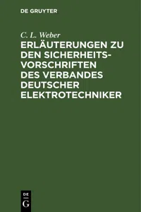 Erläuterungen zu den Sicherheits-Vorschriften des Verbandes Deutscher Elektrotechniker_cover