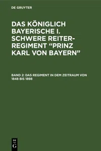 Das Regiment in dem Zeitraum von 1848 bis 1898_cover