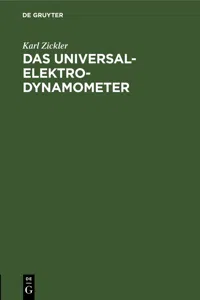 Das Universal-Elektrodynamometer_cover