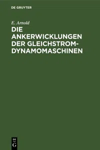 Die Ankerwicklungen der Gleichstrom-Dynamomaschinen_cover