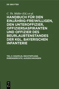 Disziplin, Rechtspflege, Ehrengerichte, Auszeichnungen_cover