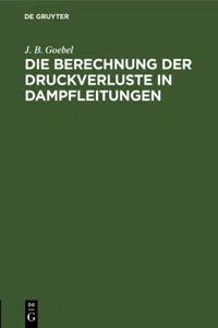 Die Berechnung der Druckverluste in Dampfleitungen_cover