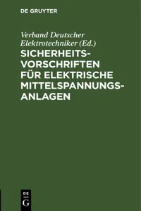 Sicherheitsvorschriften für elektrische Mittelspannungs-Anlagen_cover