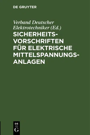 Sicherheitsvorschriften für elektrische Mittelspannungs-Anlagen