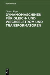 Dynamomaschinen für Gleich- und Wechselstrom und Transformatoren_cover