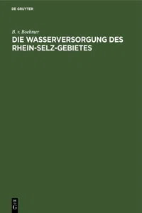 Die Wasserversorgung des Rhein-Selz-Gebietes_cover