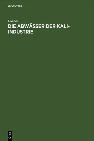 Die Abwässer der Kali-Industrie