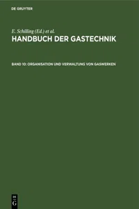 Organisation und Verwaltung von Gaswerken_cover