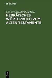 Hebräisches Wörterbuch zum Alten Testamente_cover