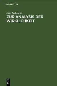 Zur Analysis der Wirklichkeit_cover