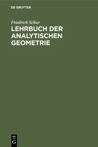 Lehrbuch der Analytischen Geometrie_cover