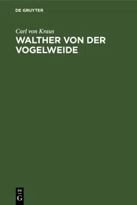 Walther von der Vogelweide_cover