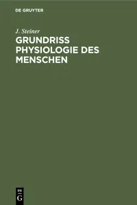 Grundriss Physiologie des Menschen_cover