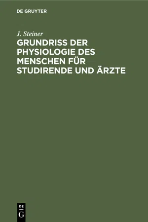 Grundriss der Physiologie des Menschen für Studirende und Ärzte