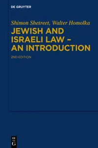 Jewish and Israeli Law - An Introduction_cover