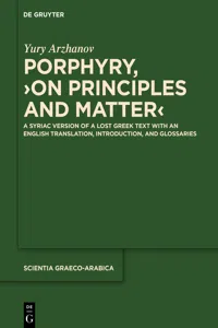 Porphyry, ›On Principles and Matter‹_cover