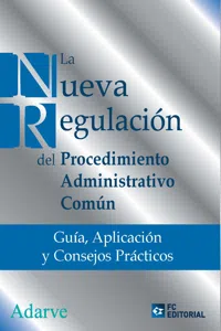 La nueva regulación del procedimiento administrativo común_cover