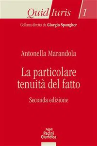 La particolare tenuità del fatto_cover