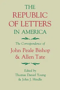 The Republic of Letters in America_cover