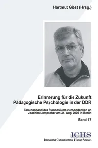 Erinnerungen für die Zukunft - Pädagogische Psychologie in der DDR_cover
