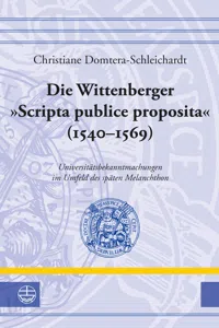 Die Wittenberger "Scripta publice proposita_cover