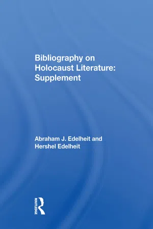 Bibliography On Holocaust Literature