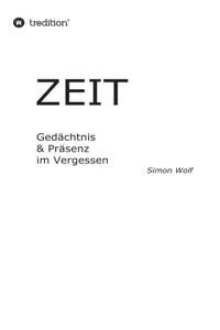 Zeit - Gedächtnis & Präsenz im Vergessen_cover