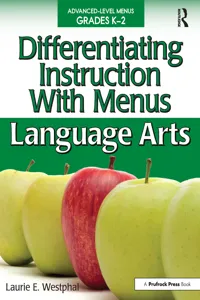 Differentiating Instruction With Menus_cover