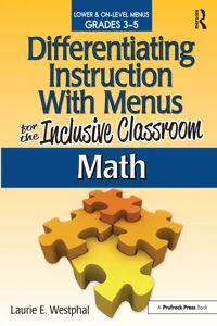 Differentiating Instruction With Menus for the Inclusive Classroom_cover