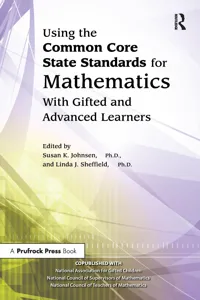 Using the Common Core State Standards for Mathematics With Gifted and Advanced Learners_cover