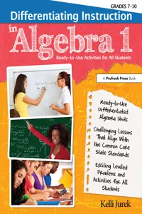 Differentiating Instruction in Algebra 1_cover