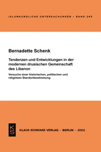 Tendenzen und Entwicklungen in der modernen drusischen Gemeinschaft des Libanon_cover