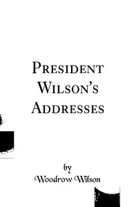 President Wilson's Addresses_cover