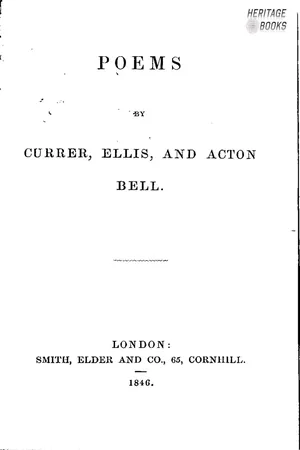 Poems by Currer Bell