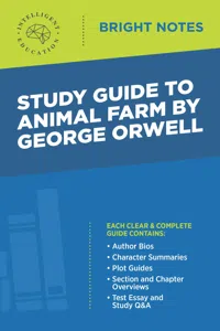 Study Guide to Animal Farm by George Orwell_cover